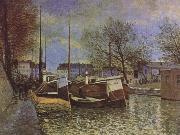 Alfred Sisley Saint-Martin Canal in Paris oil painting reproduction